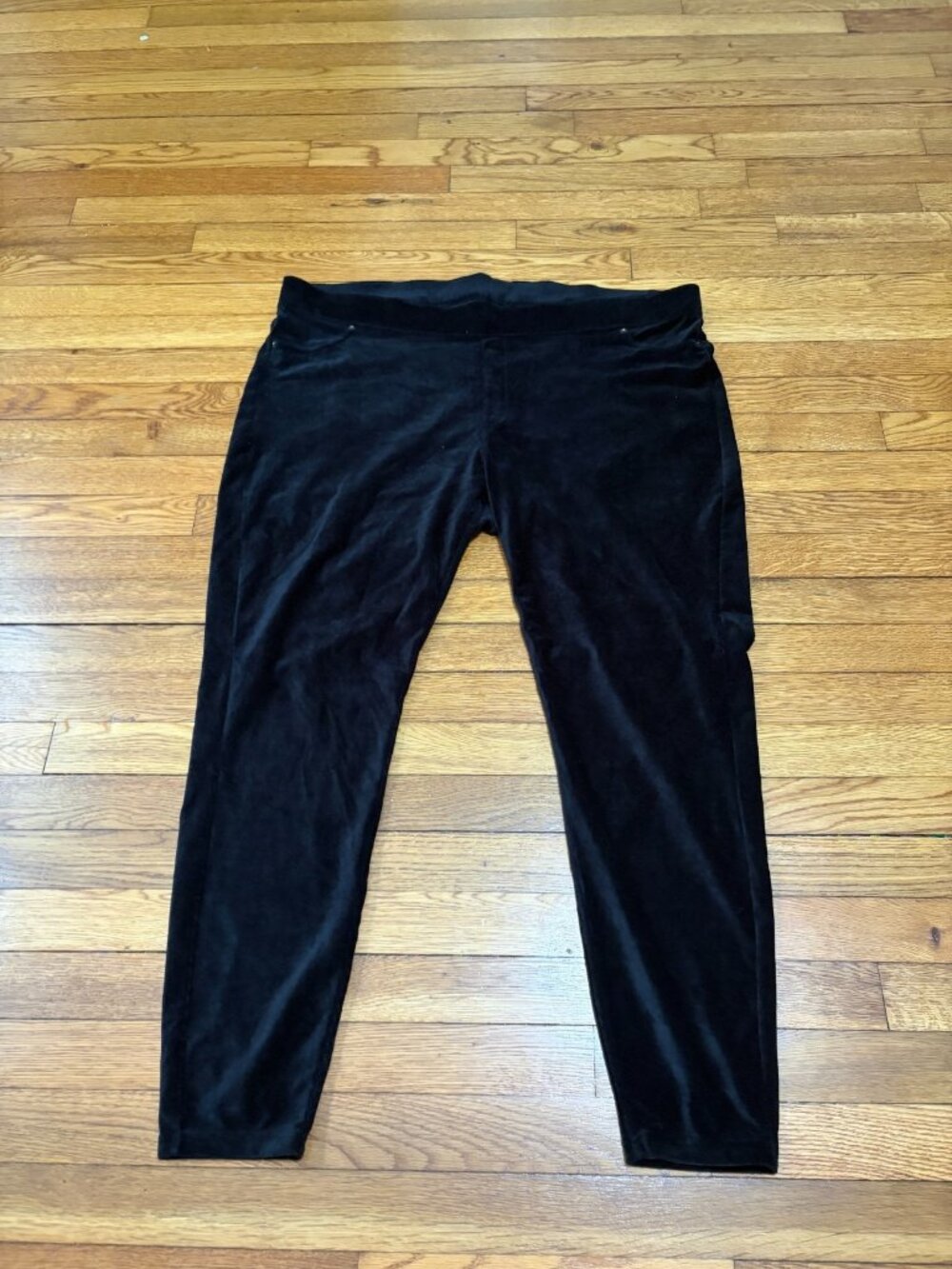 Simply Vera Wang Womens Pull On Velvet Pants Plus Sz 2X Skinny Ankle Stretch